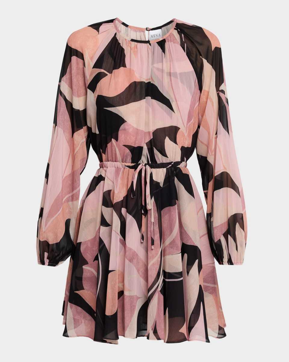 Anthea Printed Chiffon Mini Dress
